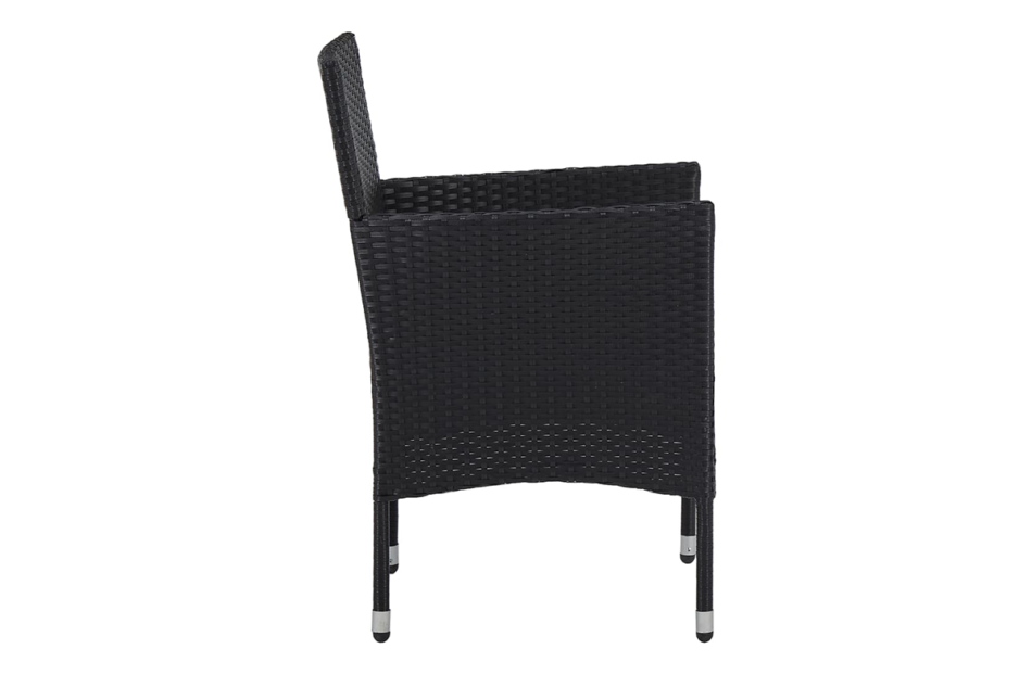 ALDROS Zestaw mebli ogrodowych czarny/brązowy/kremowy - zdjęcie 5