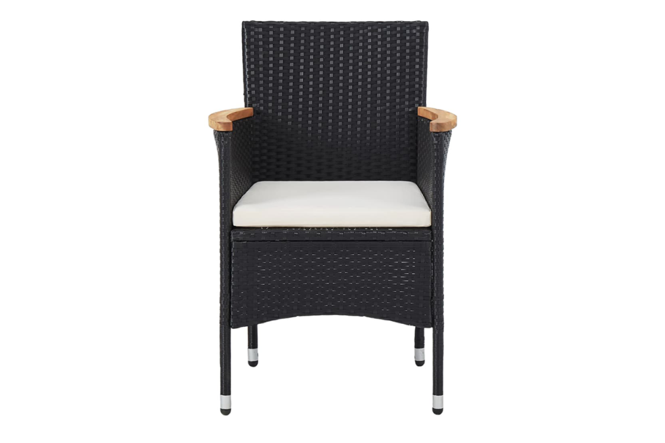 ALDROS Zestaw mebli ogrodowych czarny/kremowy/brązowy - zdjęcie 5