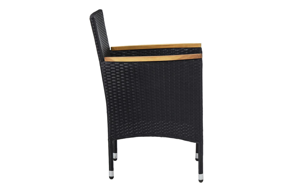 ALDROS Zestaw mebli ogrodowych czarny/kremowy/brązowy - zdjęcie 6