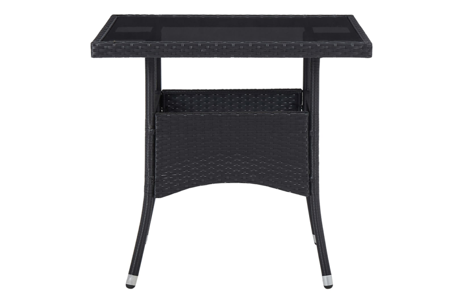 ALDROS Zestaw mebli ogrodowych czarny/brązowy/kremowy - zdjęcie 2