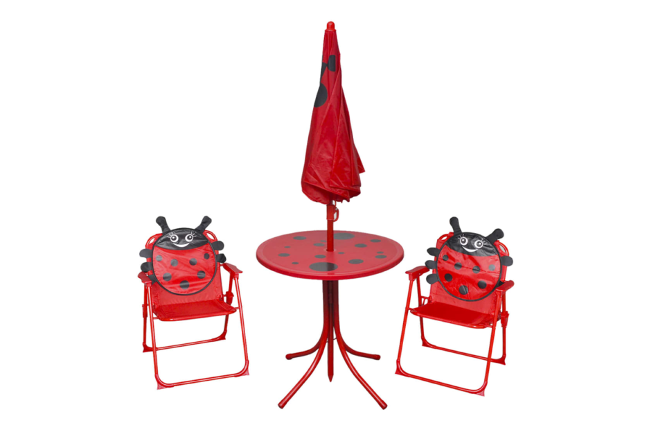 AKEBI Zestaw mebli ogrodowych czerwony - zdjęcie 1