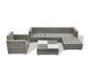 LANCEO Zestaw mebli ogrodowych szary/ciemny szary - zdjęcie 3
