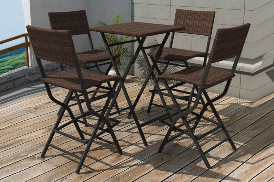MYRTILO Zestaw mebli ogrodowych brązowy - zdjęcie 1