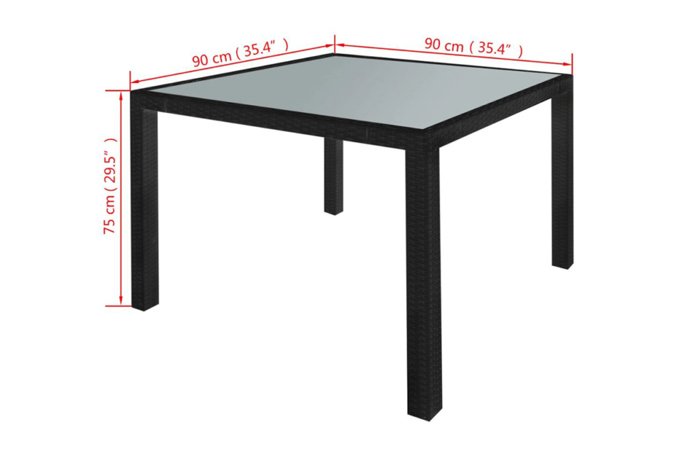 PETROS Zestaw mebli ogrodowych czarny/kremowy - zdjęcie 3
