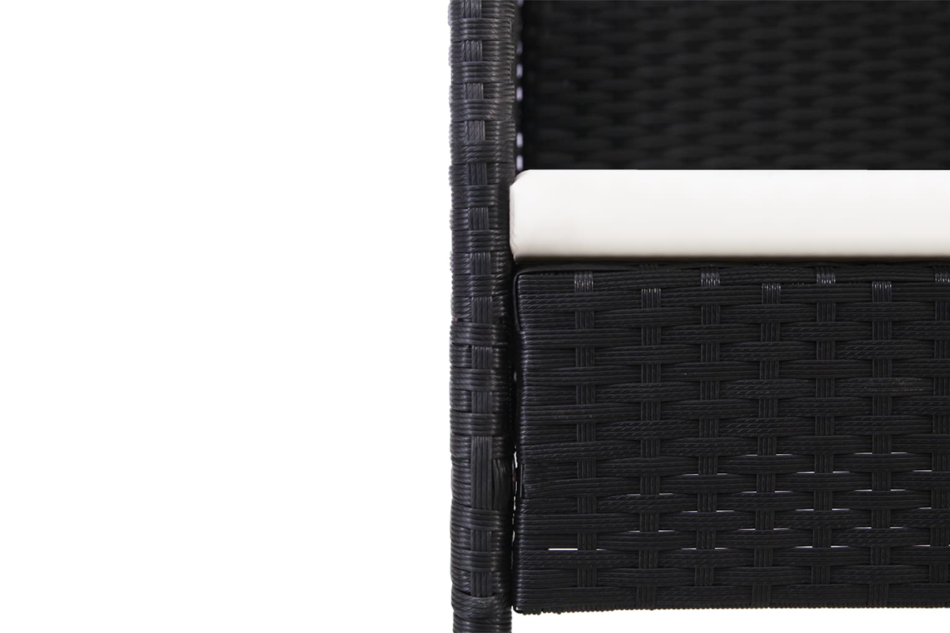 ARGEMO Zestaw mebli ogrodowych czarny/biały - zdjęcie 4