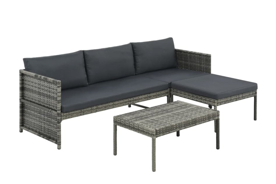 ACANTHIO Zestaw mebli ogrodowych szary/ciemny szary - zdjęcie 0