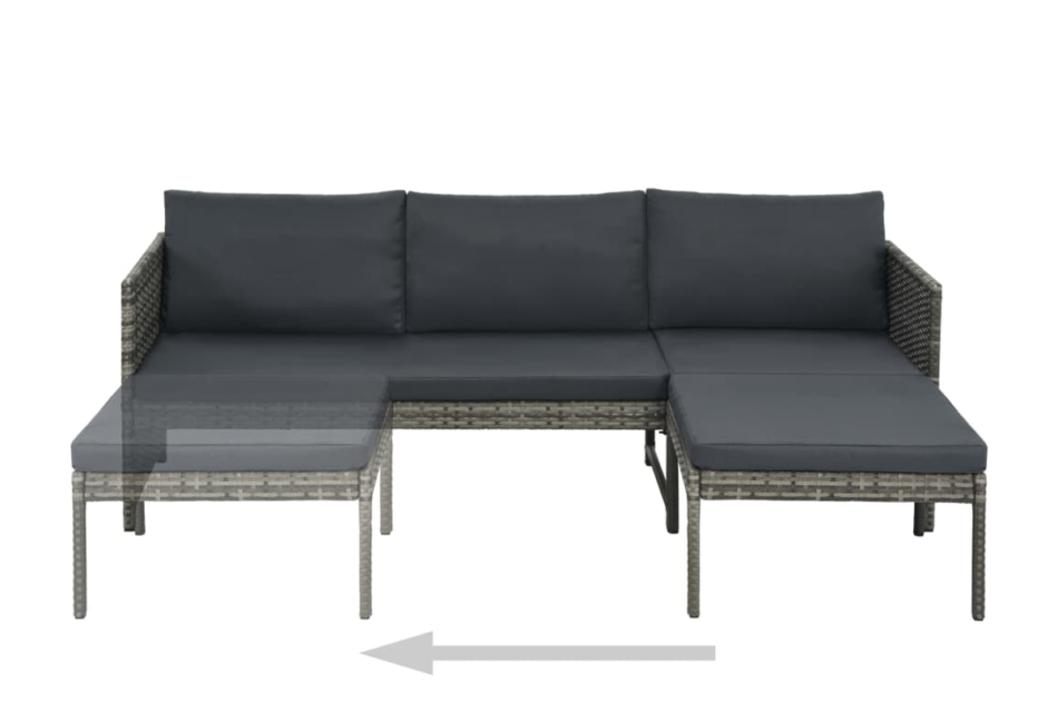 ACANTHIO Zestaw mebli ogrodowych szary/ciemny szary - zdjęcie 2