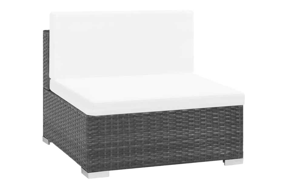 HIPPURIS Zestaw mebli ogrodowych czarny/kremowy - zdjęcie 3