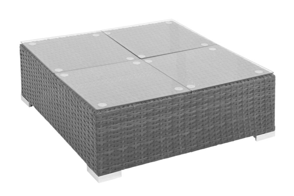 HIPPURIS Zestaw mebli ogrodowych czarny/kremowy - zdjęcie 4