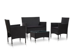 FINO, https://dev1-mda.konsimo.pl/kolekcja/fino/ Zestaw mebli ogrodowych czarny - zdjęcie