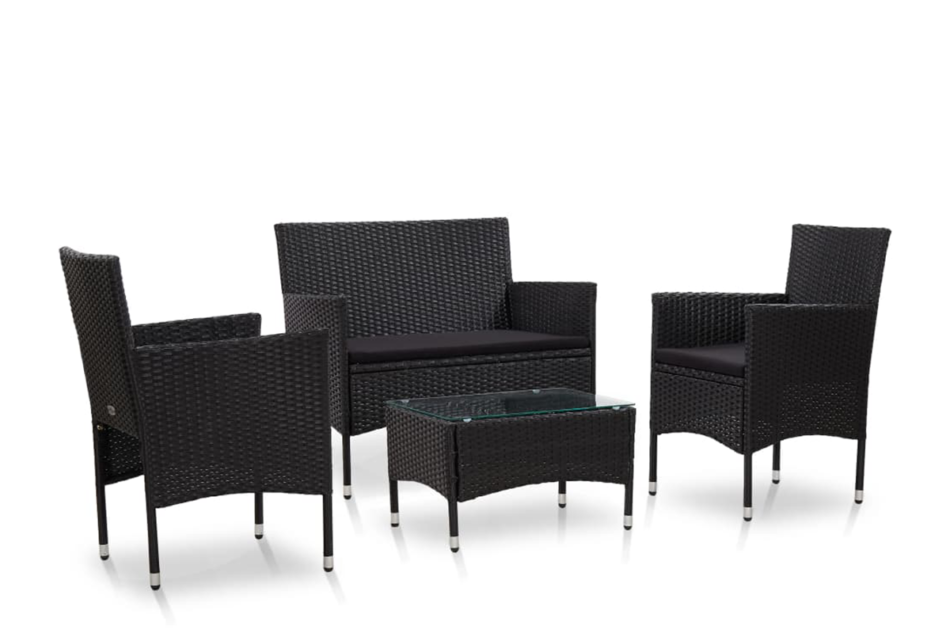 FINO Zestaw mebli ogrodowych czarny - zdjęcie 0