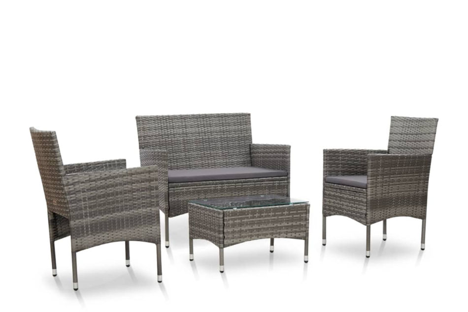 FINO Zestaw mebli ogrodowych szary/ciemny szary - zdjęcie 0