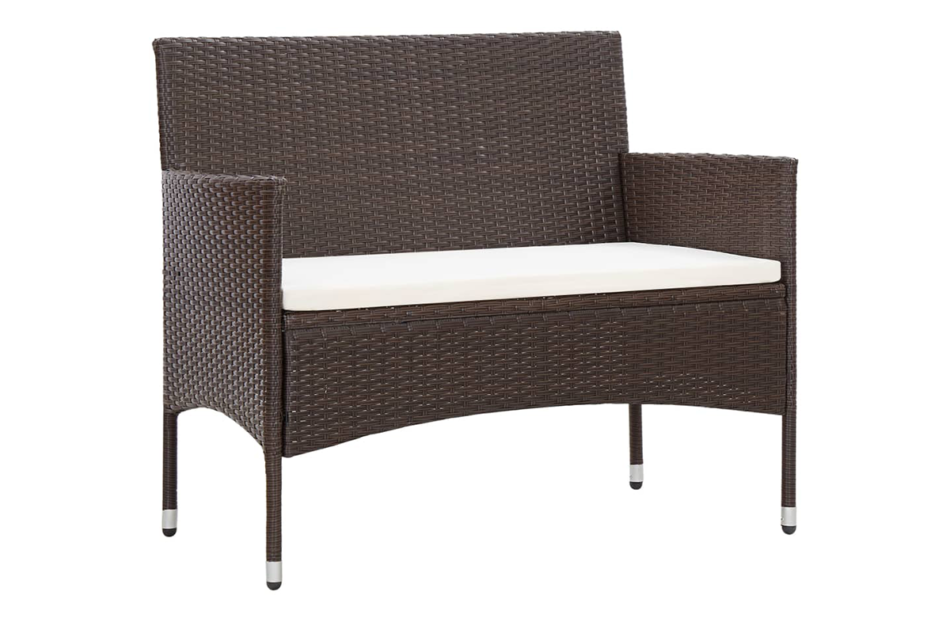 FINO Zestaw mebli ogrodowych brązowy/kremowy - zdjęcie 1