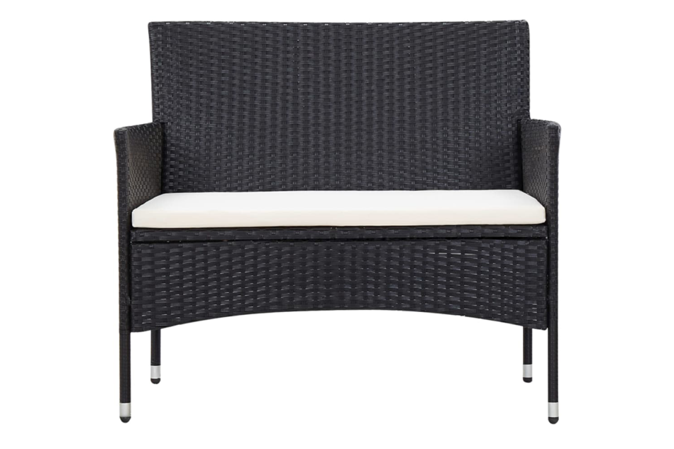 LITHOS Zestaw mebli ogrodowych czarny/kremowy - zdjęcie 5