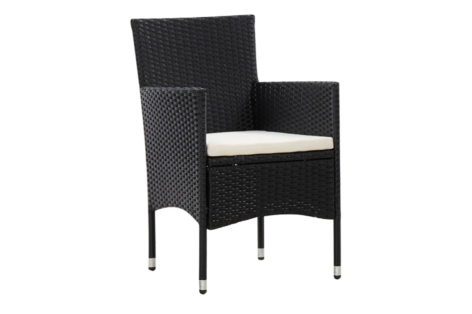 LITHOS Zestaw mebli ogrodowych czarny/kremowy - zdjęcie 6