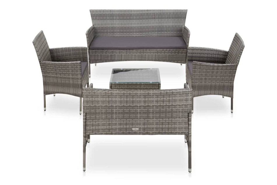 LITHOS Zestaw mebli ogrodowych szary/ciemny szary - zdjęcie 1