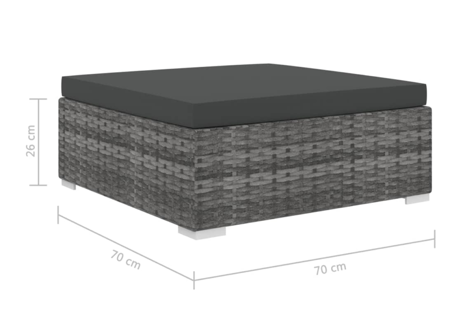 LITHOS Zestaw mebli ogrodowych szary/ciemny szary - zdjęcie 7