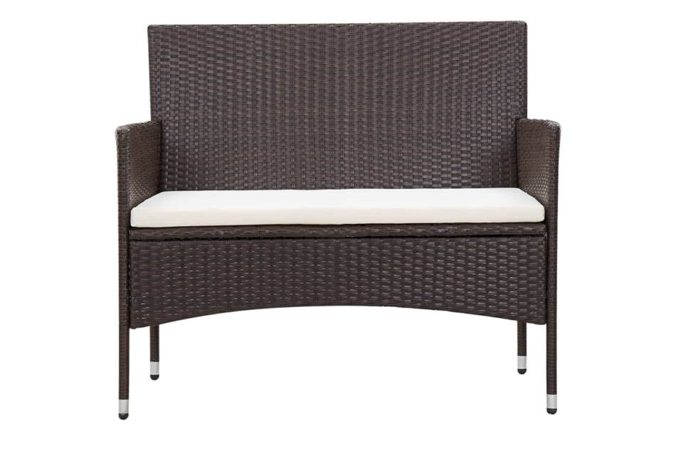 LITHOS Zestaw mebli ogrodowych brązowy/kremowy - zdjęcie 4