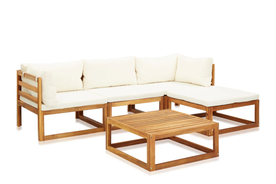 SILVES Zestaw mebli ogrodowych brązowy/kremowy - zdjęcie 0