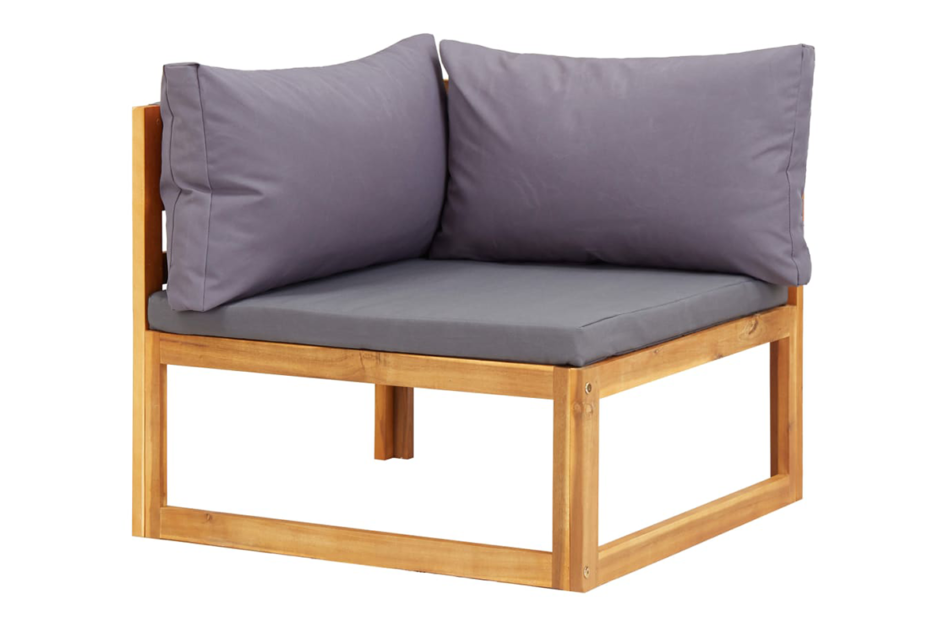 SILVES Zestaw mebli ogrodowych brązowy/ciemny szary - zdjęcie 3