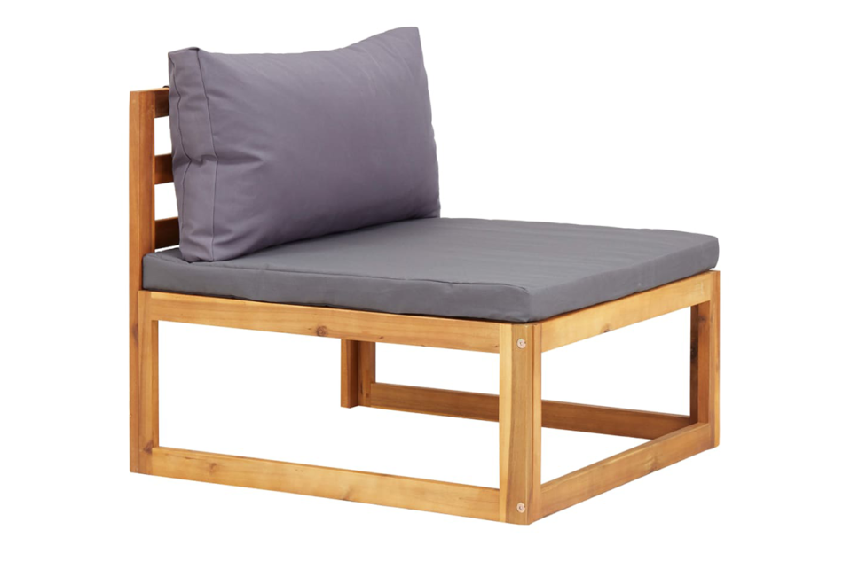 SILVES Zestaw mebli ogrodowych brązowy/ciemny szary - zdjęcie 4