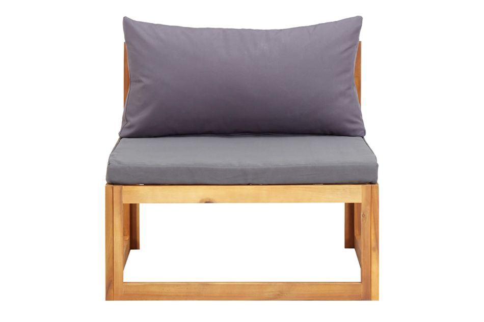 SILVES Zestaw mebli ogrodowych brązowy/ciemny szary - zdjęcie 5