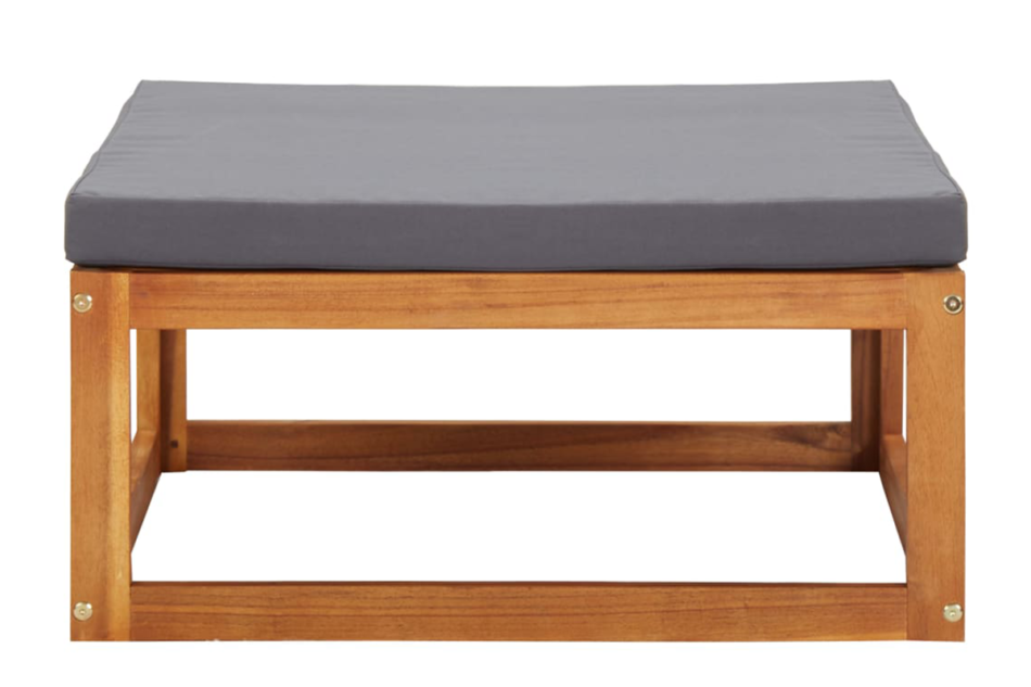 SILVES Zestaw mebli ogrodowych brązowy/ciemny szary - zdjęcie 6