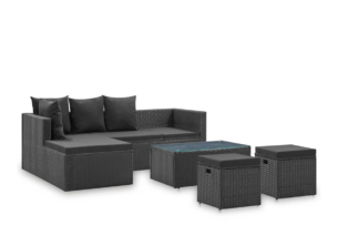 SOLISIO, https://dev1-mda.konsimo.pl/kolekcja/solisio/ Zestaw mebli ogrodowych czarny - zdjęcie