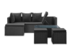 SOLISIO Zestaw mebli ogrodowych czarny - zdjęcie 2