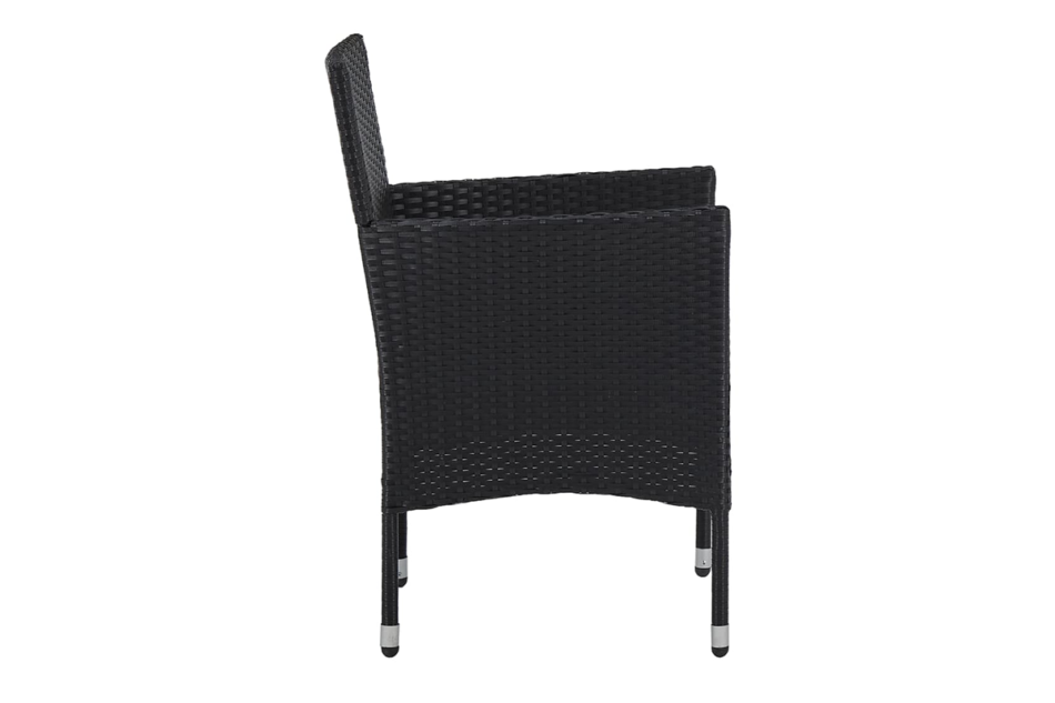 CATHRA Zestaw mebli ogrodowych czarny/kremowy - zdjęcie 3