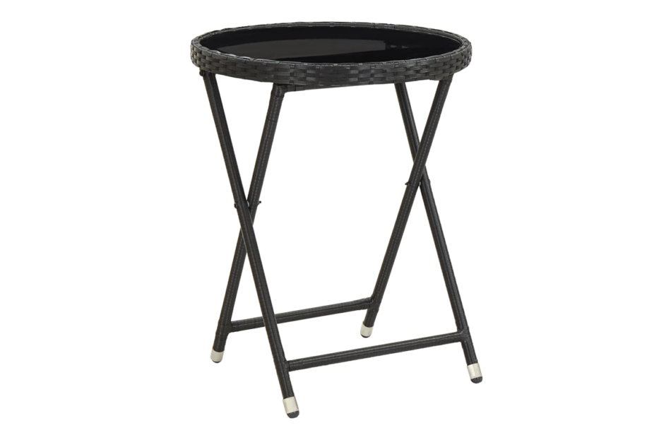 CATHRA Zestaw mebli ogrodowych czarny/kremowy - zdjęcie 5