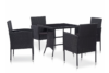 MARGINA Zestaw mebli ogrodowych czarny - zdjęcie 1