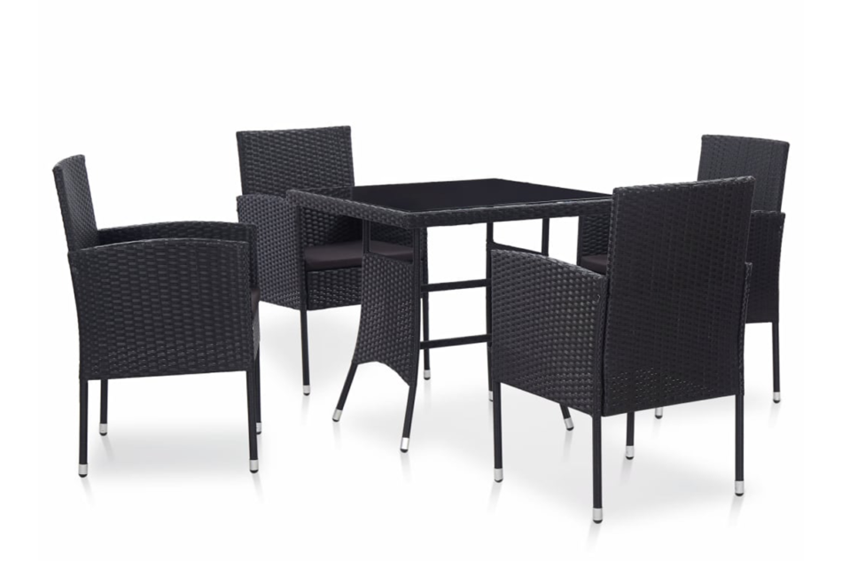 MARGINA Zestaw mebli ogrodowych czarny - zdjęcie 0
