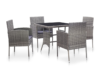 MARGINA Zestaw mebli ogrodowych szary/antracytowy - zdjęcie 1