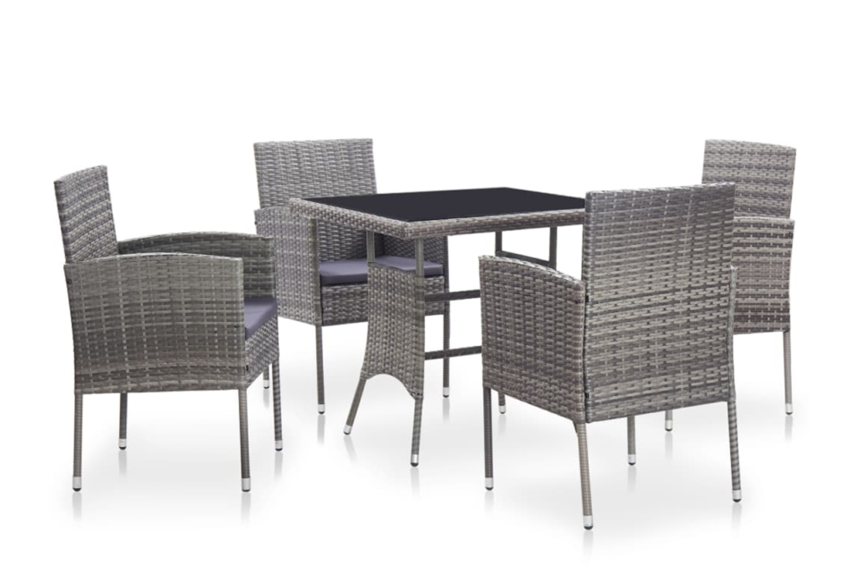 MARGINA Zestaw mebli ogrodowych szary/antracytowy - zdjęcie 0