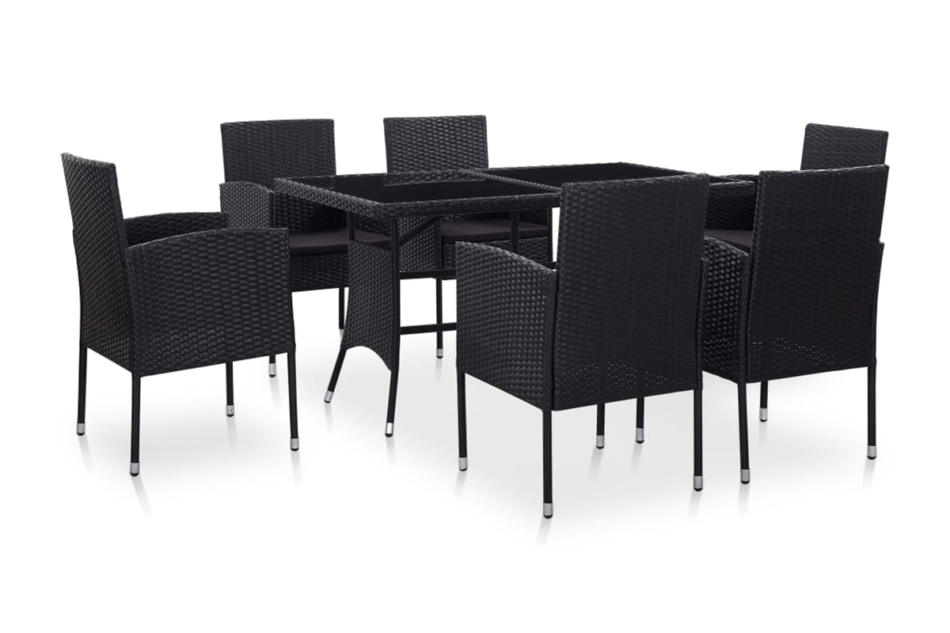 MARGINA Zestaw mebli ogrodowych czarny - zdjęcie 0