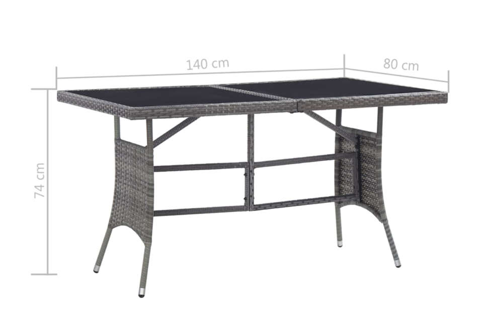 MARGINA Zestaw mebli ogrodowych szary/antracytowy - zdjęcie 5
