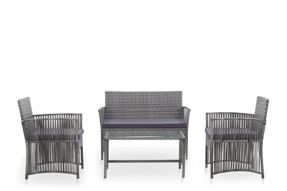 PHILIOS Zestaw mebli ogrodowych antracytowy/ciemny szary - zdjęcie 1