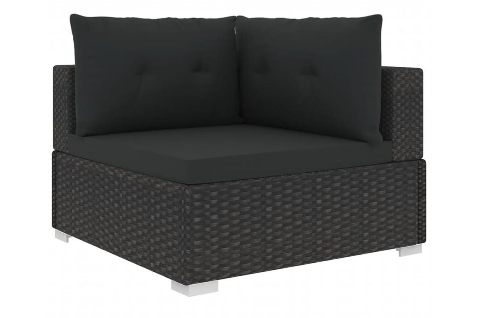 HIRUM Zestaw mebli ogrodowych czarny - zdjęcie 2