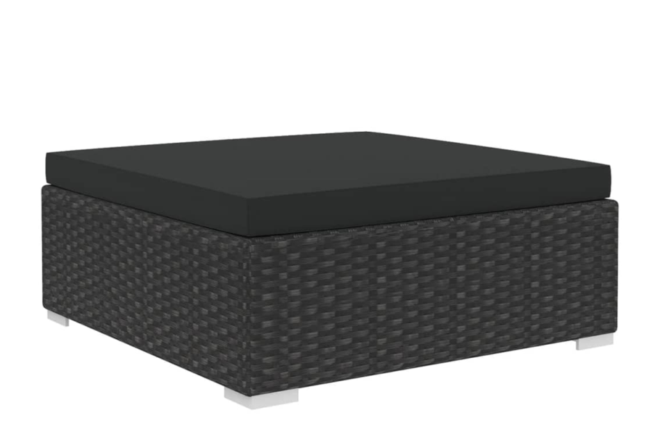 HIRUM Zestaw mebli ogrodowych czarny - zdjęcie 3