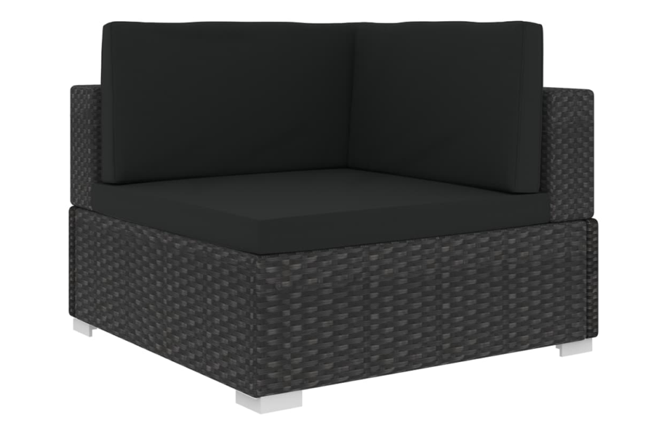 HIRUM Zestaw mebli ogrodowych czarny - zdjęcie 2