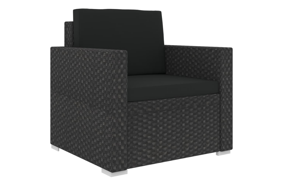 HIRUM Zestaw mebli ogrodowych czarny - zdjęcie 5