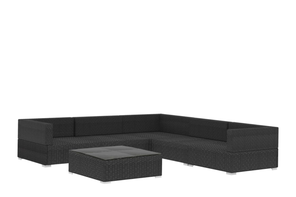 HIRUM Zestaw mebli ogrodowych czarny - zdjęcie 1