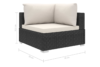 HIRUM Zestaw mebli ogrodowych czarny/kremowy - zdjęcie 6