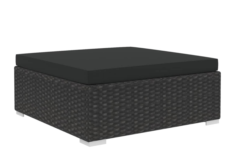 HIRUM Zestaw mebli ogrodowych czarny - zdjęcie 4