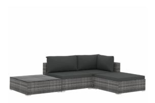 HIRUM, https://dev1-mda.konsimo.pl/kolekcja/hirum/ Zestaw mebli ogrodowych szary/ciemny szary - zdjęcie