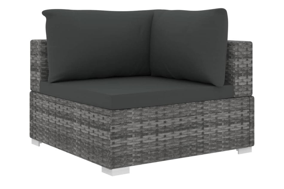 HIRUM Zestaw mebli ogrodowych szary/ciemny szary - zdjęcie 2