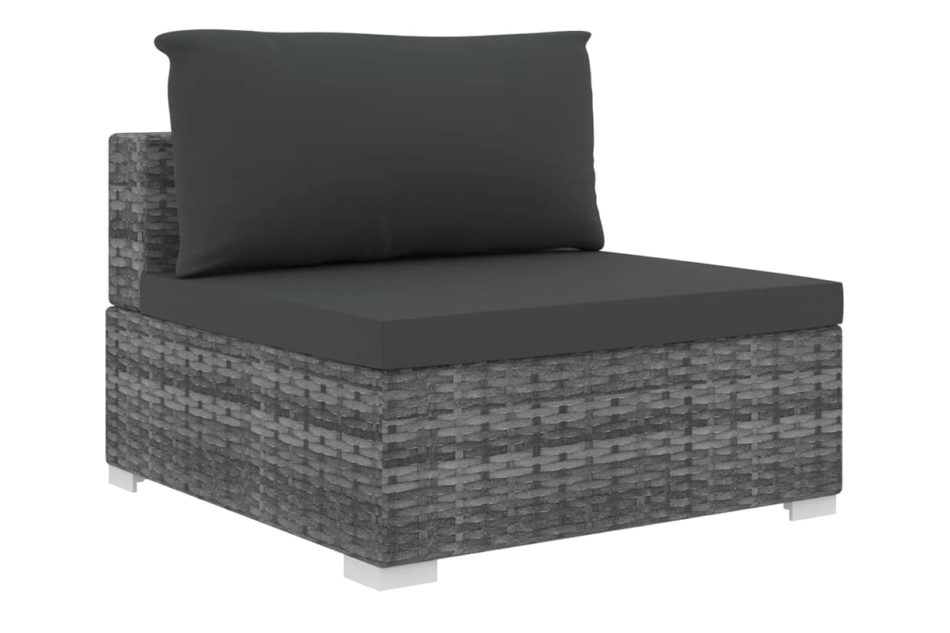 HIRUM Zestaw mebli ogrodowych szary/ciemny szary - zdjęcie 3