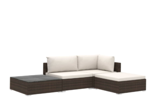 HIRUM, https://dev1-mda.konsimo.pl/kolekcja/hirum/ Zestaw mebli ogrodowych brązowy/kremowy - zdjęcie