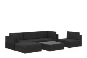 HIRUM, https://dev1-mda.konsimo.pl/kolekcja/hirum/ Zestaw mebli ogrodowych czarny - zdjęcie